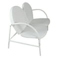 thumbnail image 3 of Northlight 47-Inch Outdoor Retro Tulip Steel Loveseat, White, 3 of 3