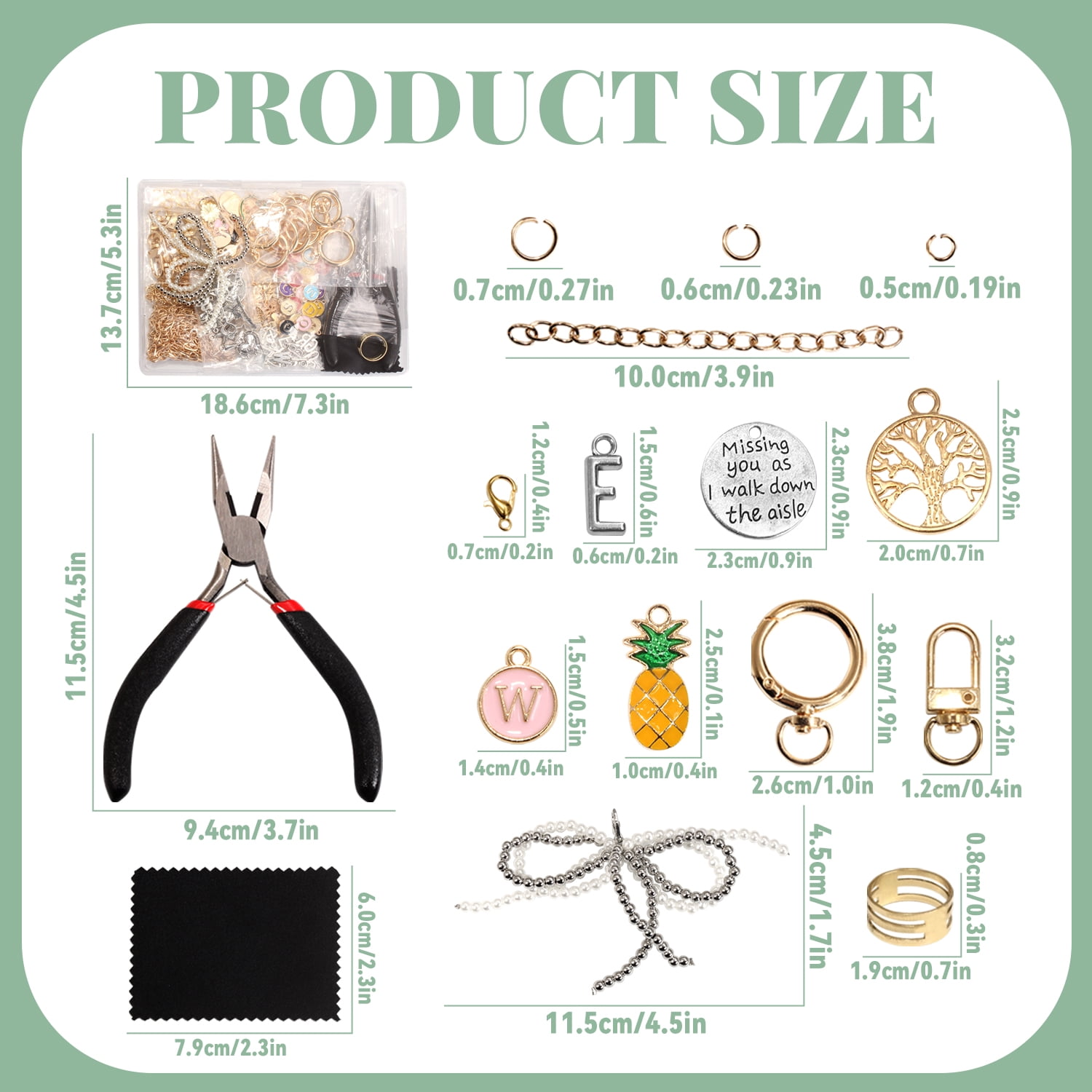 326 Pcs Charms Lip Gloss Keychain Making Kit, DIY Craft Supplies with Charms, Key Chain Hook, Jump Rings, Lobster Clasps, Extender Chains and Jewelry Plier