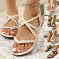 thumbnail image 2 of LRen Women's Square Toe Flip Flops Loop Flat Sandals Casual Open Toe Sandals for Summer Beach Daily Wear Thong Sandals for Women, 2 of 10