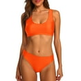 thumbnail image 1 of DGMIOCS Women's High Waisted Bikini Set Tankini Set Orange M, 1 of 6