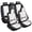 Black White-Full Set, variant on Car Seat Covers Full Set Fit for Dodge Ram 1500 2002-2026, Faux Leather Waterproof Breathable Anti‑Slip Seat Protectors with Lumbar Support, Pink