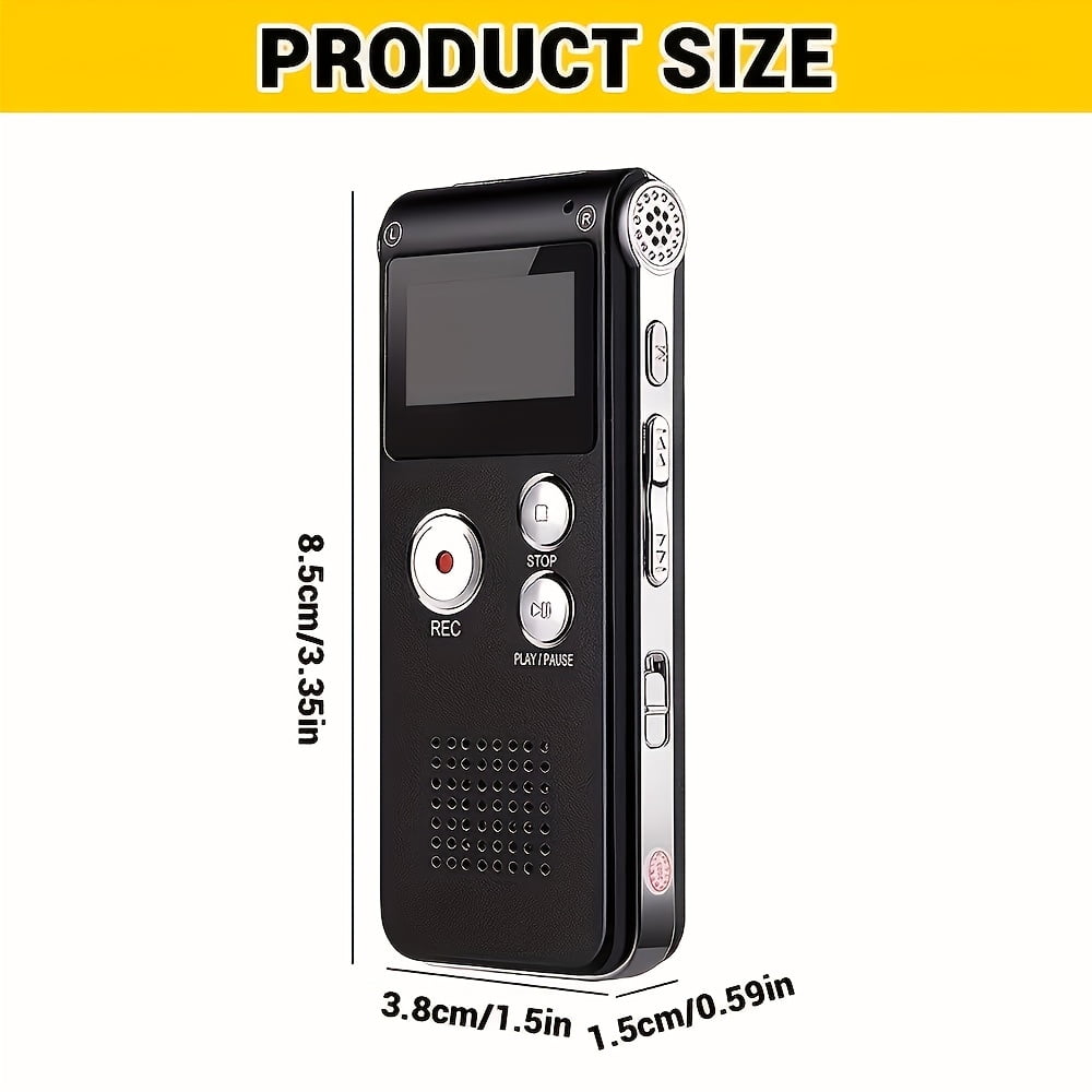 16/32GB Digital Voice Recorder Mini Lecture Multifunction Rechargeable 650 Hours Digital Audio Recording MP3 Player With Wired Earphones
