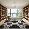 thumbnail image 2 of ODIKA 9'x12' Washable Area Rug Non-Shedding, Easy Care Centerpiece Motifs Inspired Abstract Patchwork Cow Snack Spotted Playful for Master Suite, California King, Under Bed, 2 of 7