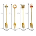 thumbnail image 3 of 304 Stainless Steel Light Luxury Christmas Spoon Fork Household Tableware Coffee Spoon Dessert Spoon Fruit Fork One-Piece Molding Retro Fashion 1pc, 3 of 7