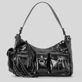 thumbnail image 2 of Bolso de motocicleta de gran capacidad con múltiples bolsillos y diseño de moda, bolso cruzado de un solo hombro y bolso debajo del brazo de cuero PU, 2 of 4