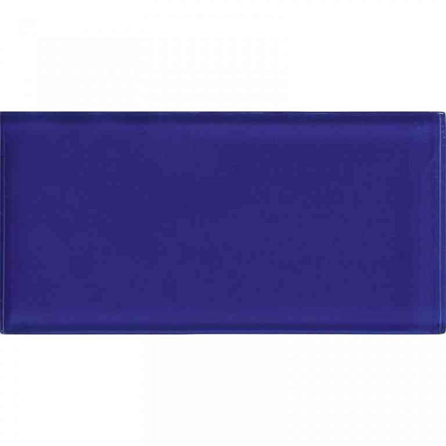 Apollo Tile 40 Pack 3-in x 6-in Royal Blue Rectangular Subway Glossy Finished Glass Mosaic Wall Tile (5 Sq ft/case)