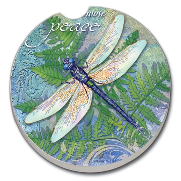CounterArt Dragonfly Inspiration Single Absorbent Stone Coaster