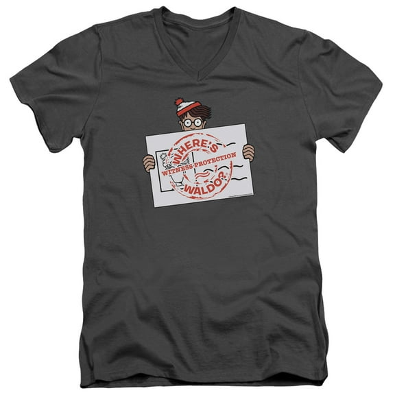 Wheres Waldo - Witness Protection - Slim Fit V Neck Shirt - Medium