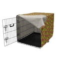 thumbnail image 3 of Flowers Dog Crate Cover, Romantic Flora Buds Bouquets in the Garden Botanical Flourishing Branches, Easy to Use Pet Kennel Cover Small Dogs Puppies Kittens, 7 Sizes, Lime Green Magenta, by Ambesonne, 3 of 6