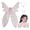 Pink, variant on Fairy Wings for Adults, Fairy Costume Set with Rhinestone Head Chain and Face Gems for Party, Cosplay, Halloween