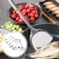 thumbnail image 3 of EIGTHTAIL Wok Stainless Slotted Soup Utensil Spoon Steel Spaghettispatulas Set Cooking Kit Kitchen Server Spoon Seafood Stirrer, 3 of 7