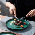 thumbnail image 5 of Plates and Bowls Sets, 12 Pieces Stoneware Dinnerware Sets, Dishes Set for 4, Microwave and Dishwasher , Dark Green, 5 of 5