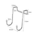 thumbnail image 2 of Ganchos para colgar sobre la puerta, paquete de 4 ganchos para colgar puertas, ganchos para toallas y ropa para armarios de cocina, baño, armarios, ganchos utilitarios de acero inoxidable para puerta, 2 of 4