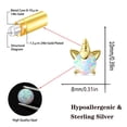 thumbnail image 7 of YAYAJAJU Unicorn Earrings for Women - 925 Sterling Silver Hypoallergenic Cute Opal Stud Earring for Sensitive Ears, 14K Gold Plated Earrings Jewelry Gifts, 7 of 7
