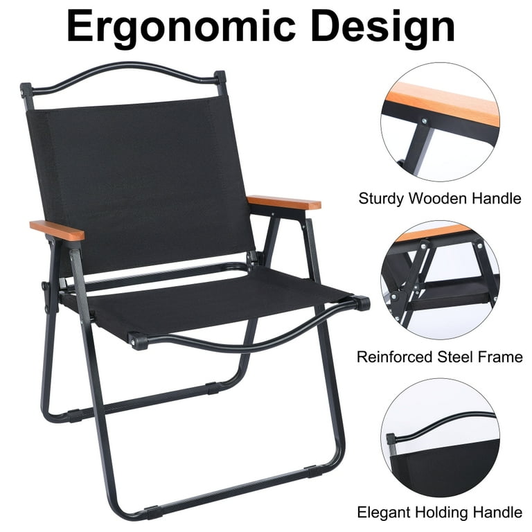 Folding Camping Chair Outdoor Lawn Chair with Carry Bag
