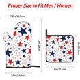 thumbnail image 3 of 4th of July Oven Mitts and Pot Holders 4 Pcs Sets for Kitchen, Cooking Gloves Heat Resistant Oven Mitt Gloves Non Slip Potholders for Baking, BBQ, Grilling, 3 of 6