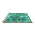 thumbnail image 2 of Ahgly Company Machine Washable Indoor Rectangle Persian Turquoise Blue Traditional Area Rugs, 7' x 9', 2 of 4