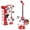 Red, variant on Stand Microphone Singing Toy for Adults Kids 7 Light Effects Stereo Speaker Base Phone Connect Cable Toy for Girls Boys Birthday Party
