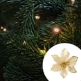 thumbnail image 3 of Cateissary Brillo navideño Flor artificial Oficina Reutilizable Lavable Simulación Flores falsas Interior Festival de vacaciones al aire libre Kits de decoración para fiestas Oro, 3 of 6