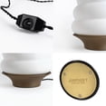thumbnail image 6 of JONATHAN Y Honey Pot 12" Minimalist Classic Plant-Based PLA 3D Printed Dimmable LED Table Lamp, White/Brown, USA1001C, 6 of 9