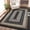 Black, variant on ZACOO 5'x7' Braided Texture Multi Border Area Rug Foldable Anti‑Pilling Machine Washable Non‑Slip Carpet for Living Room Entryway Dining Room, Red