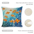 thumbnail image 4 of goldfish fish sea Linen toss pillowcase Decoration pillowcase Gift preferred 24x24" Cushion cover 4 set Sofa pillowcase Sofa bedroom living room car, 4 of 7