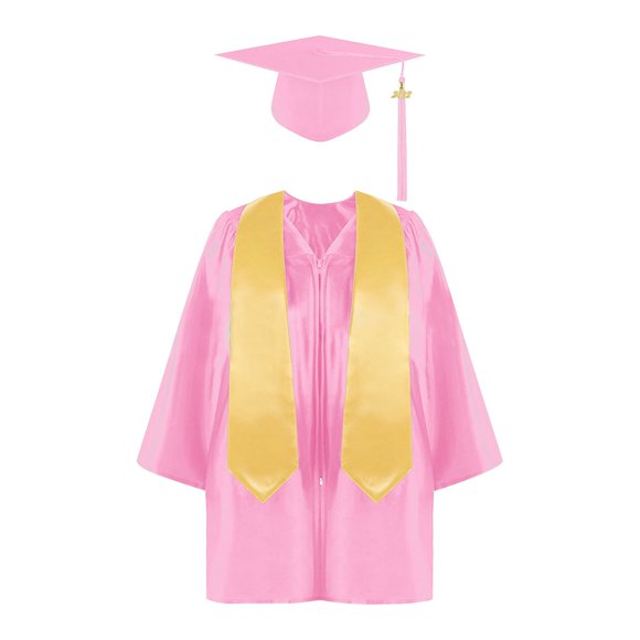 Yuyuzo Kindergarten Graduation Gown Cap Set 2025 Tassel Set Baby Graduation Outfits 2 Piece Set