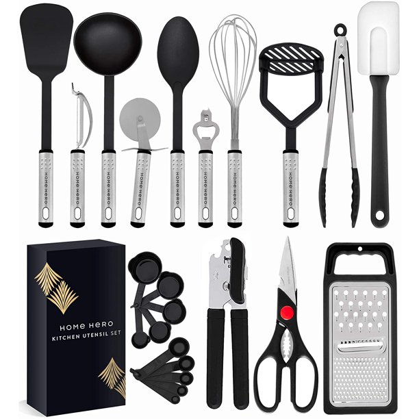 Home Hero Kitchen Utensil Set 23 Nylon Cooking Utensils Kitchen