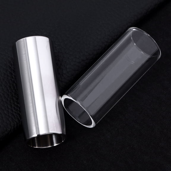 FOMIYES 2 Pcs Guitar Slides for Acoustic Instruments Cylindrical Shape Transparent Color