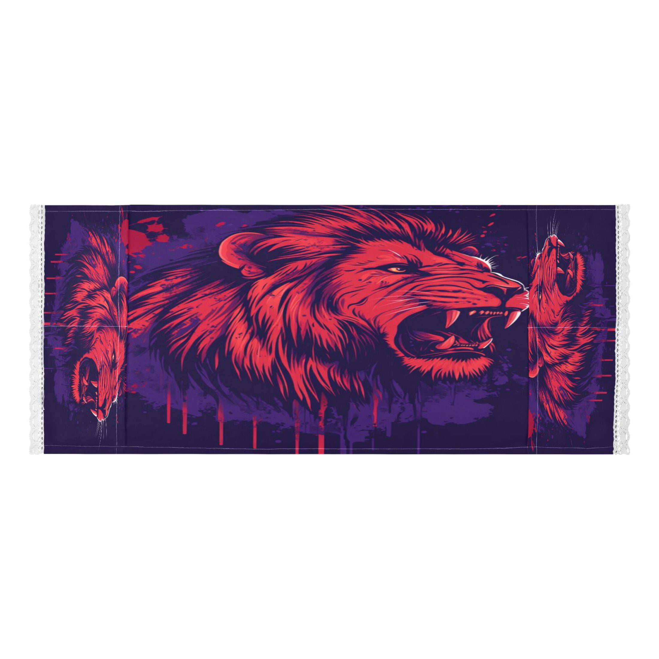 WOBOGO Angry Red Lion Pattern Washing Machine Cloth Dryer Refrigerator Top Cover Protective Non-Slip Mat For Kitchen Laundry