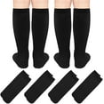 thumbnail image 5 of 4 Pairs Kids Soccer Socks Toddler Soccer Socks Girls Boys Soccer Socks Toddler Knee High Socks Toddler Kids Tube Socks, 5 of 6