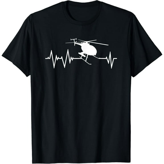 t-shirt Great Helicopter Heartbeat Gift Pilot T-Shirt mens t shirt，black，women，funny，misfits，men，journey