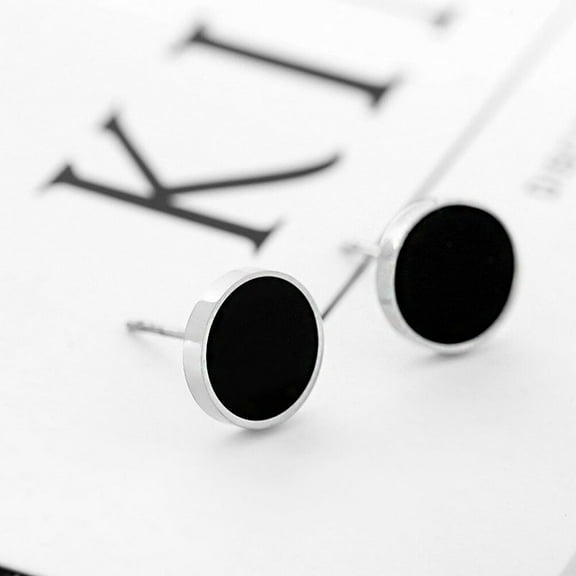 Masteelf 2Pcs Earrings for Men and Women Stainless Steel Plain Design