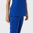 thumbnail image 5 of SPECTRUM UNIFORMS Wynd Women's Scrub Top Medical Uniform V-Neck Top Stitch Soft Fabric Outfit Ideal for Women at Hospital Workspace Medical Practice and Professionals Workwear Doctor Coat Royal Blue, 5 of 5