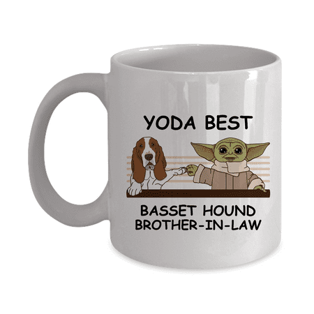 

Yoda Best Basset Hound Papa - Novelty Gift Mugs for Dog Lovers - Co-Workers Birthday Present Anniversary Valentines Special Occasion Dads Moms Family Christmas - 11oz Funny Coffee Mug