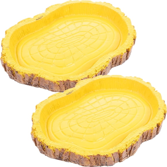 BRIGHTFUFU 2Ud Para Y Comida De Reptil Amarillos Con De Árbol Para Terrarios