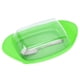 thumbnail image 2 of Caja para cortar mantequilla en forma de barco con cuchillo para cortar y tapa Contenedor de queso de calidad alimentaria para cocinaGreen, 2 of 14