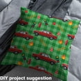 thumbnail image 2 of Castle Fairy Red Car Fabric by the Yard 10 Yards for Kids, Cartoon Vehicles Home Decor Fabric by the Yard, Green Plaid Checkered Sewing Fabric, 2 of 6