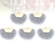 thumbnail image 4 of 1 bolsa de 5 piezas de accesorios para las orejas, pendientes de visón con forma de abanico, adorno colgante para mujer (gris), 4 of 7