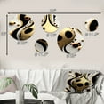 thumbnail image 4 of Designart "Golden Dew " Modern Geometric Round Metal Wall Art Set of 5 Piece - Round Wall Art Set, 4 of 5