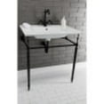 thumbnail image 4 of Kingston Brass KS1430AL Heritage Two-Handle Bathroom Faucet with Brass Pop-Up and Cover Plate, Matte Black, 4 of 5