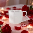 thumbnail image 4 of Valentines Day Ceramic Coffee Mug Heart Shaped Ceramic Mug Creative Red Heart Mug with Handle Valentines Day Gifts for Couples, Her, Boyfriend, Girlfriend, 4 of 4