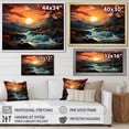 thumbnail image 4 of Designart "Mountain River Coastal sunset Majestic art painting I" Landscapes Floater Framed Wall Decor, 4 of 7