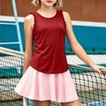 thumbnail image 2 of LILIYA Girl's Summer Workout Tank Tops Kids Ruffle Sleeveless Racerback Crewneck Casual Loose Fit Shirts Running Gym Athletic Cozy Yoga Tee Shirts, 2 of 8