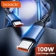 thumbnail image 2 of Cable de carga rápida Toocki PD de 100 W, cable USB C a USB C para iPhone 15, Samsung, Huawei, Honor, Xiaomi, cable doble tipo C, 2 of 5