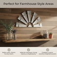 thumbnail image 5 of Zeckos White Weathered Metal Half-Windmill Wall Décor 24 inch, 5 of 9