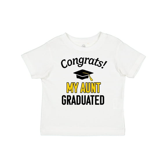 Inktastic Congrats My Aunt Graduated with Cap Boys or Girls Baby T-Shirt
