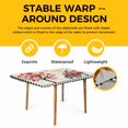 thumbnail image 4 of Valentine's Day Table Cloths for 6 Foot Rectangle Tables, Love Heart Roses Black White Plaid Romantic Rustic Patio Waterproof Elastic Fitted Tablecloths, Washable Rectangular Table Cover for Camping, 4 of 8