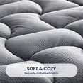 thumbnail image 3 of Sleep Zone Twin Size Cooling Mattress Topper, Premium Zoned Cool Mattress Pad Cover, Padded Mattress Protector Breathable Washable, Deep Pocket 8-21" (Gray, Twin), 3 of 7