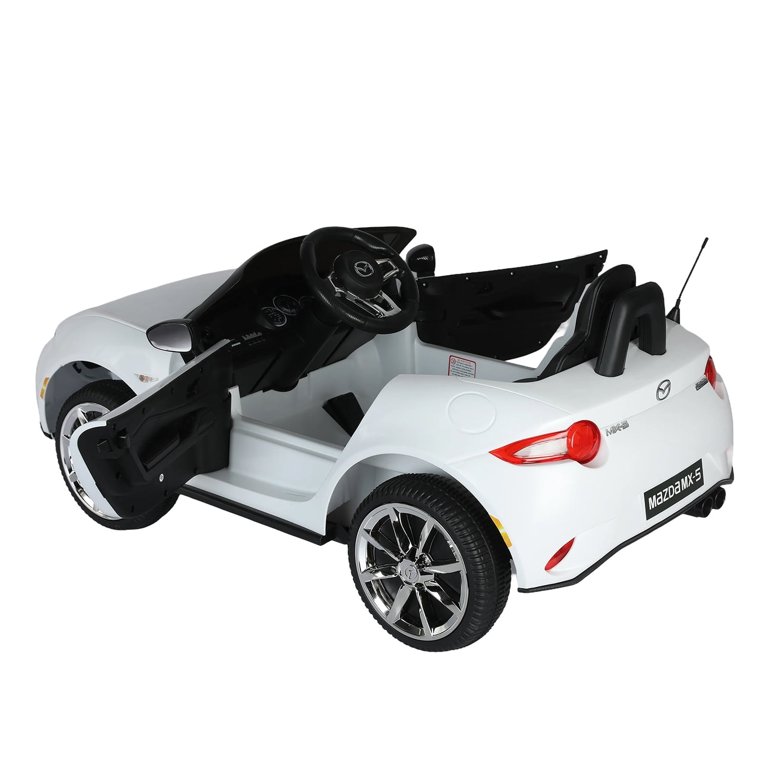 CIPACHO Licensed MAZDA MX-5 RF, 12V Ride On Cars for Kids, Electric Kids Truck Cars, Battery Motorized Vehicles with 2.4G Remote Control, USB, Bluetooth, White CIPACHO Licensed MAZDA MX-5 RF, 12V Ride On Cars for Kids, Electric Kids Truck Cars, Battery Motorized Vehicles with 2.4G Remote Control, USB, Bluetooth, White
